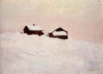 Claude Oscar Monet : Houses in the Snow